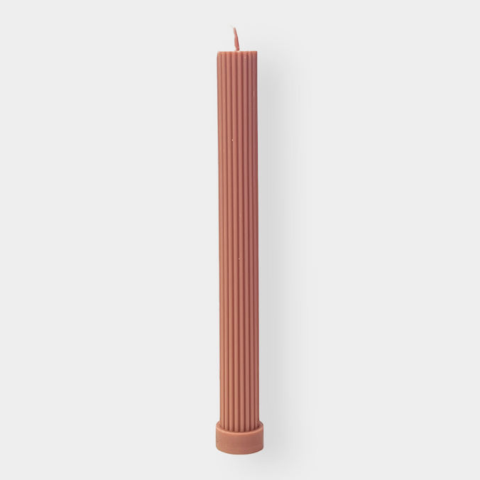 Black Blaze Column Pillar Candles - Peach (6559583043772)